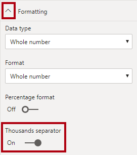 Formatting - Power BI Data Model